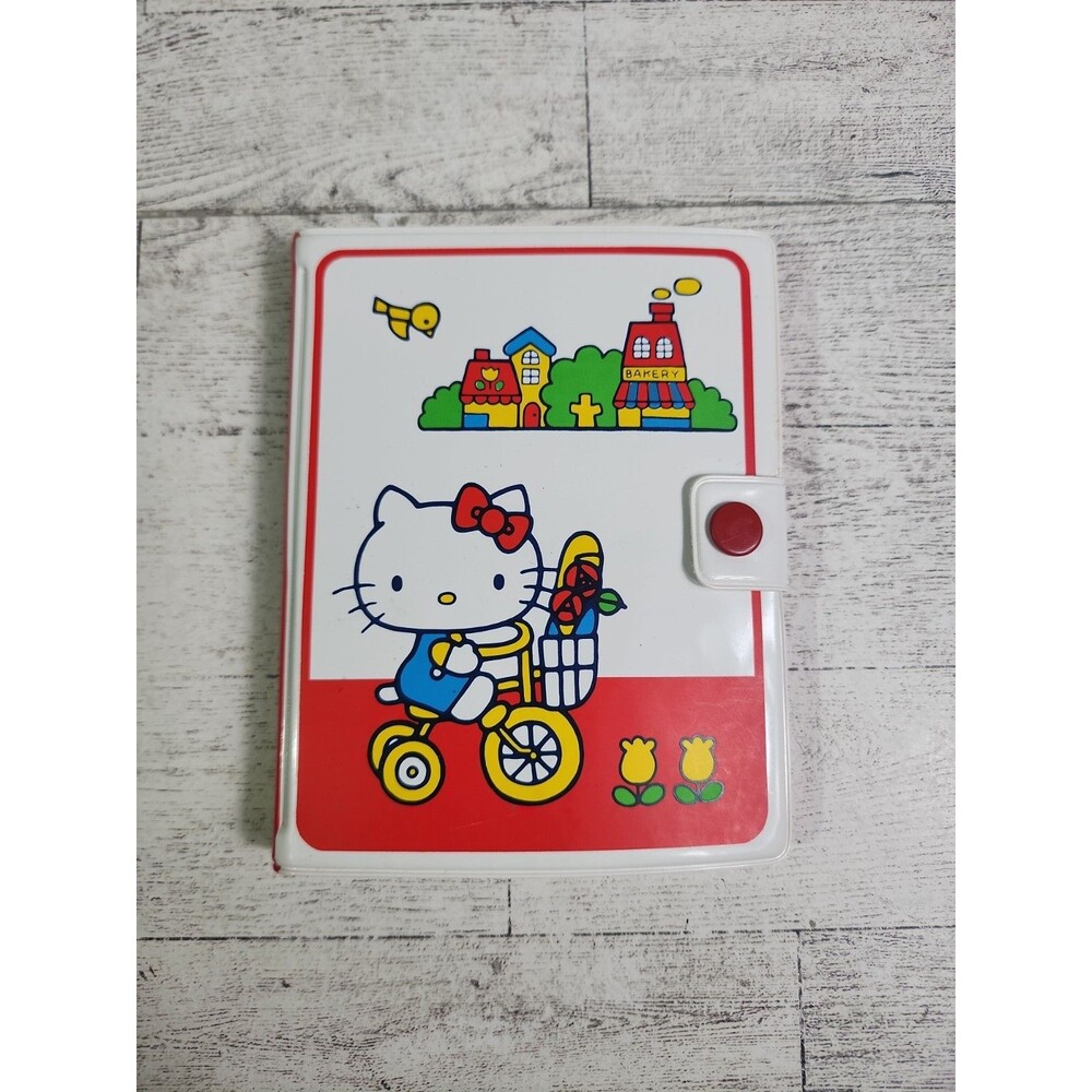 Vintage Sanrio Hello Kitty FOUR IN ONE CASE Activity Memo Book 1976 Japan 5.5"